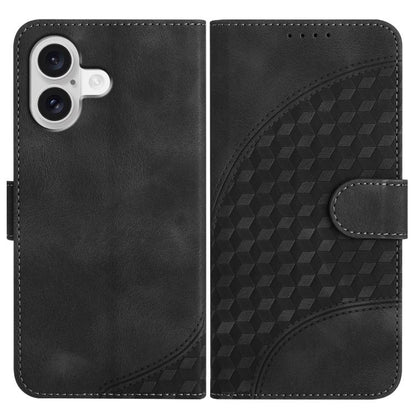 YX0060 Elephant Head Embossed Phone Leather Case with Lanyard, For iPhone 17, For iPhone Air, For iPhone 16 Pro Max
