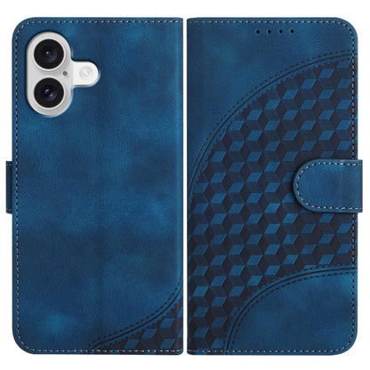 YX0060 Elephant Head Embossed Phone Leather Case with Lanyard, For iPhone 17, For iPhone Air, For iPhone 16 Pro Max