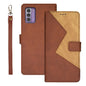 idewei Two-color Splicing Leather Phone Case