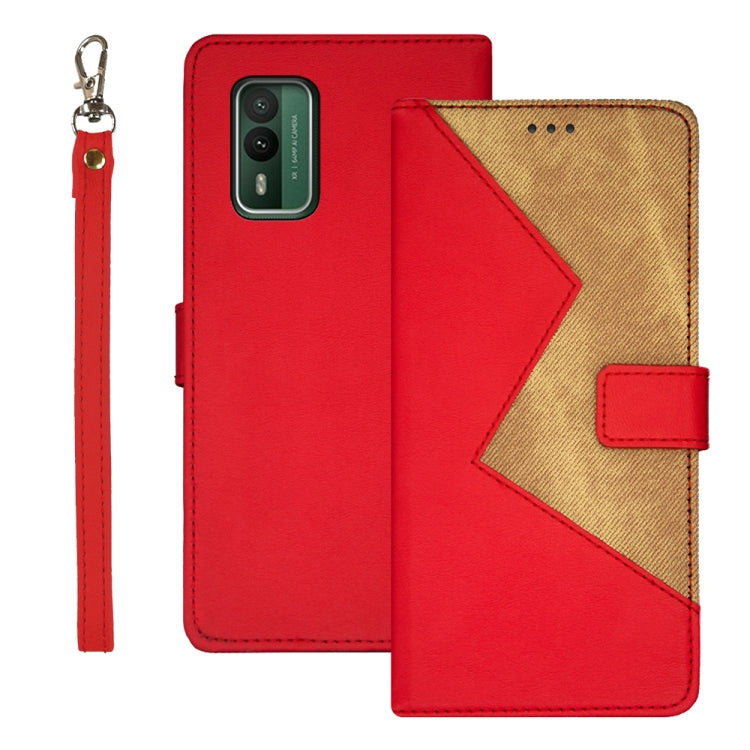 idewei Two-color Splicing Leather Phone Case