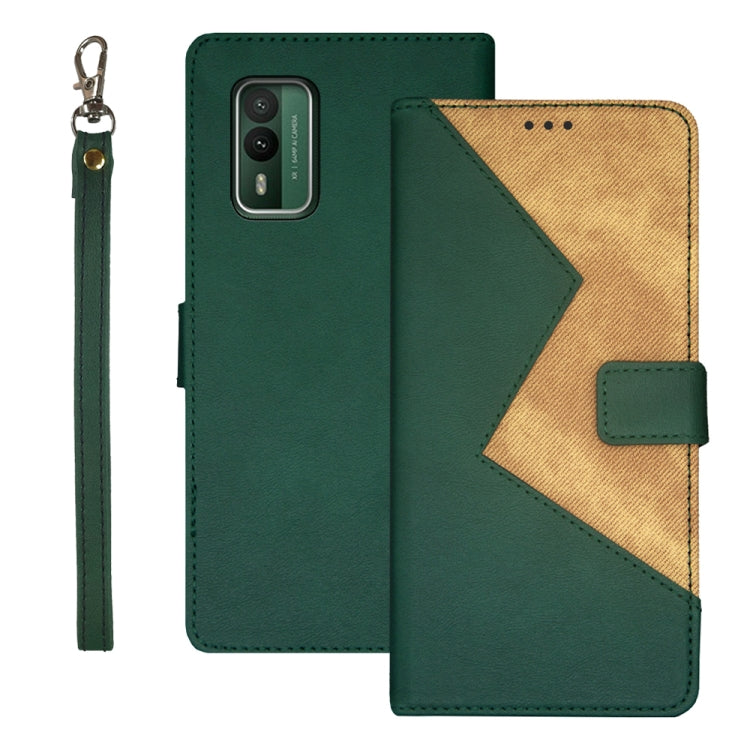 idewei Two-color Splicing Leather Phone Case