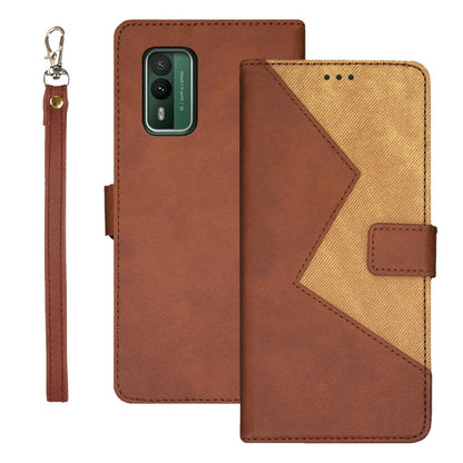 idewei Two-color Splicing Leather Phone Case