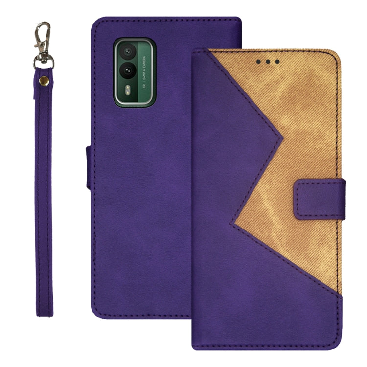 idewei Two-color Splicing Leather Phone Case