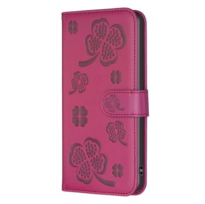 Four-leaf Embossed Leather Phone Case, For iPhone 12 / 12 Pro, For iPhone 12 Pro Max, For iPhone 11 Pro Max, For iPhone 11