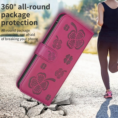 Four-leaf Embossed Leather Phone Case, For iPhone 12 / 12 Pro, For iPhone 12 Pro Max, For iPhone 11 Pro Max, For iPhone 11