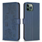 Four-leaf Embossed Leather Phone Case, For iPhone 12 / 12 Pro, For iPhone 12 Pro Max, For iPhone 11 Pro Max, For iPhone 11