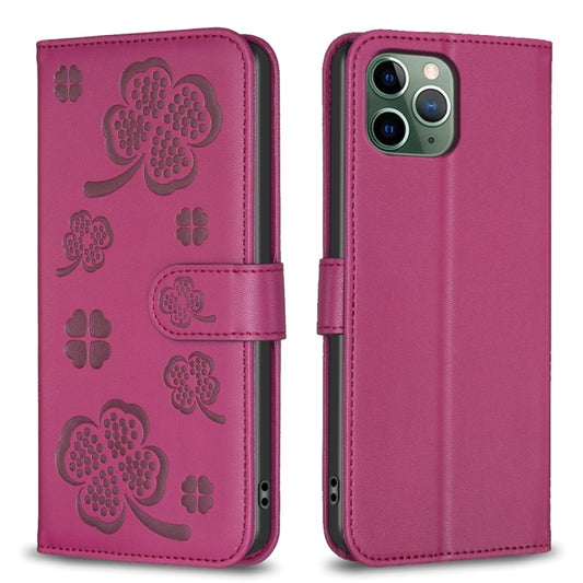 Four-leaf Embossed Leather Phone Case, For iPhone 11 Pro, For iPhone X / XS, For iPhone XR, For iPhone XS Max