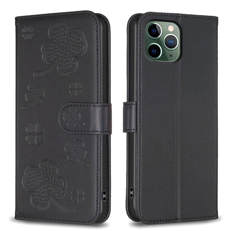 Four-leaf Embossed Leather Phone Case, For iPhone 11 Pro, For iPhone X / XS, For iPhone XR, For iPhone XS Max