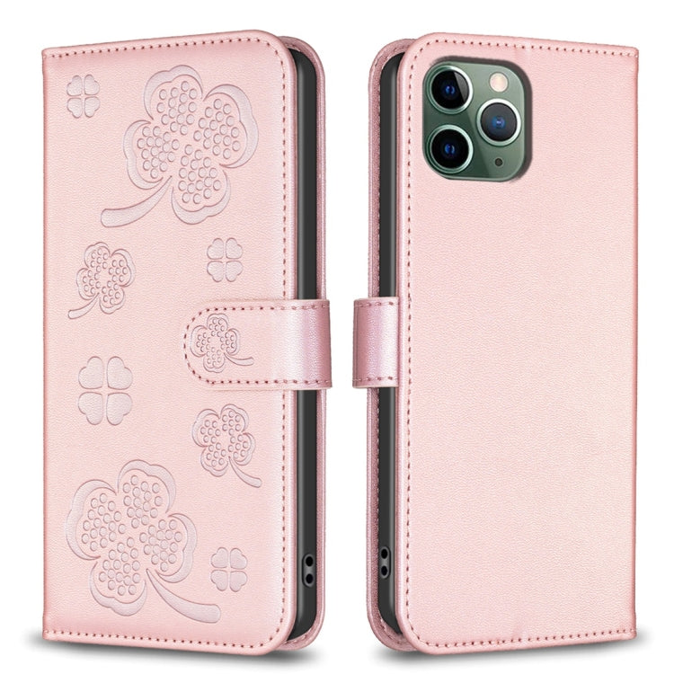 Four-leaf Embossed Leather Phone Case, For iPhone 11 Pro, For iPhone X / XS, For iPhone XR, For iPhone XS Max