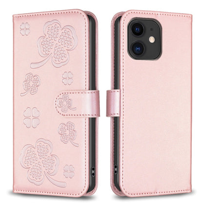 Four-leaf Embossed Leather Phone Case, For iPhone 12 / 12 Pro, For iPhone 12 Pro Max, For iPhone 11 Pro Max, For iPhone 11