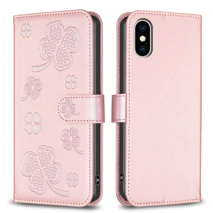 Four-leaf Embossed Leather Phone Case, For iPhone 11 Pro, For iPhone X / XS, For iPhone XR, For iPhone XS Max