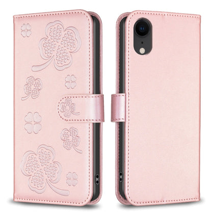 Four-leaf Embossed Leather Phone Case, For iPhone 11 Pro, For iPhone X / XS, For iPhone XR, For iPhone XS Max