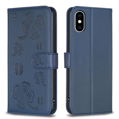 Four-leaf Embossed Leather Phone Case, For iPhone 11 Pro, For iPhone X / XS, For iPhone XR, For iPhone XS Max
