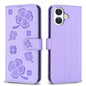 Four-leaf Embossed Leather Phone Case, For iPhone 18 Pro/17 Pro, For iPhone 18 Pro Max/17 Pro Max, For iPhone 17, For iPhone 17 Air