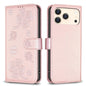 Four-leaf Embossed Leather Phone Case, For iPhone 18 Pro/17 Pro, For iPhone 18 Pro Max/17 Pro Max, For iPhone 17, For iPhone 17 Air
