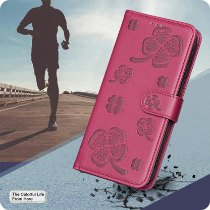 Four-leaf Embossed Leather Phone Case, For iPhone 17 Pro Max, For iPhone 17 Pro, For iPhone 17, For iPhone Air