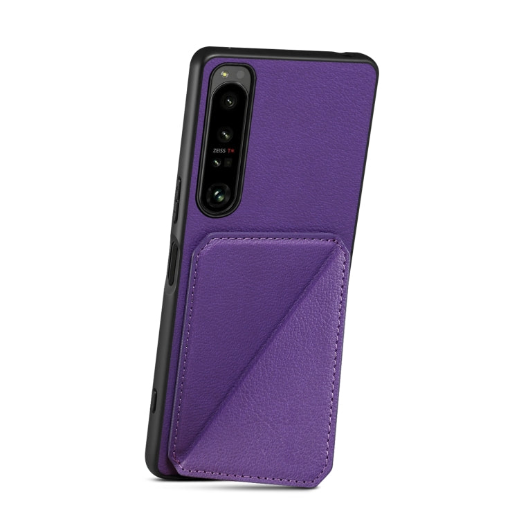 Denior Imitation Calf Leather Back Phone Case with Holder