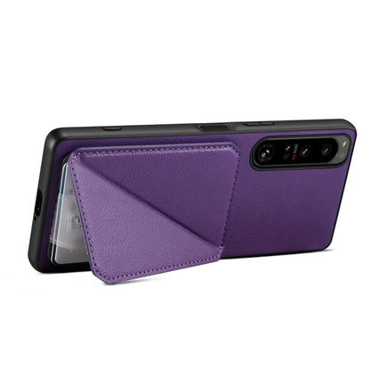 Denior Imitation Calf Leather Back Phone Case with Holder