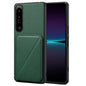 Denior Imitation Calf Leather Back Phone Case with Holder, For Sony Xperia 1 V, For Sony Xperia 10 V, For Sony Xperia 5 IV, For Sony Xperia 1 IV, For Sony Xperia 10 IV, For Sony Xperia 5 III