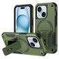 Armor Magsafe Holder PC Hybrid TPU Phone Case, For iPhone 16, For iPhone 15 Pro Max, For iPhone 15 Pro, For iPhone 15 Plus
