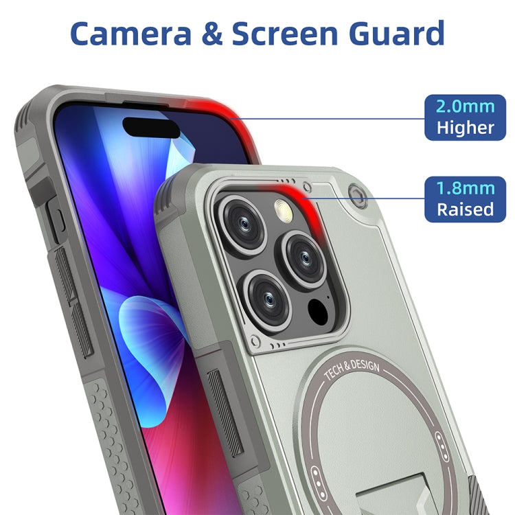 Armor Magsafe Holder PC Hybrid TPU Phone Case, For iPhone 15, For iPhone 14 Plus, For iPhone 14, For iPhone 14 Pro