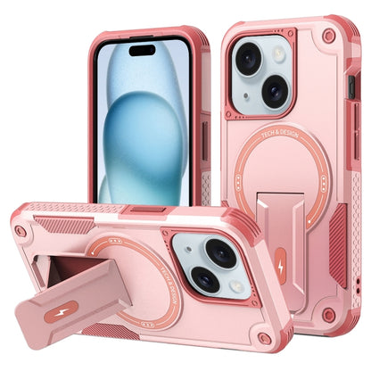 Armor Magsafe Holder PC Hybrid TPU Phone Case, For iPhone 15, For iPhone 14 Plus, For iPhone 14, For iPhone 14 Pro