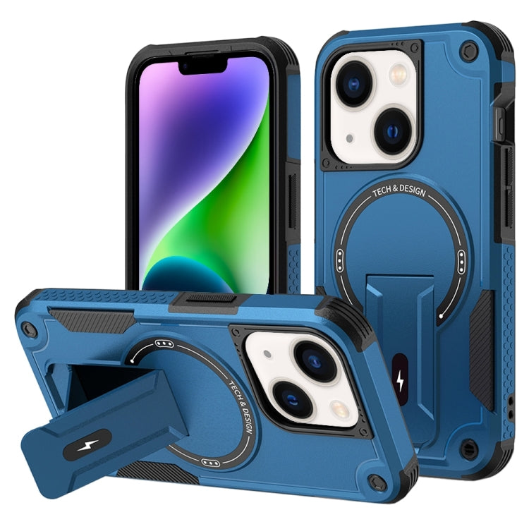 Armor Magsafe Holder PC Hybrid TPU Phone Case, For iPhone 15, For iPhone 14 Plus, For iPhone 14, For iPhone 14 Pro