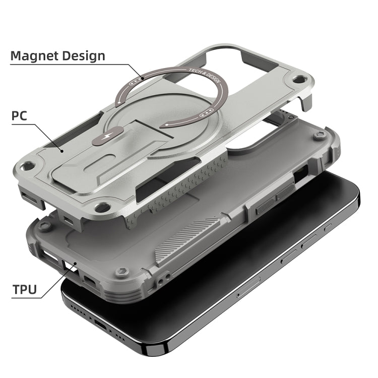 Armor Magsafe Holder PC Hybrid TPU Phone Case