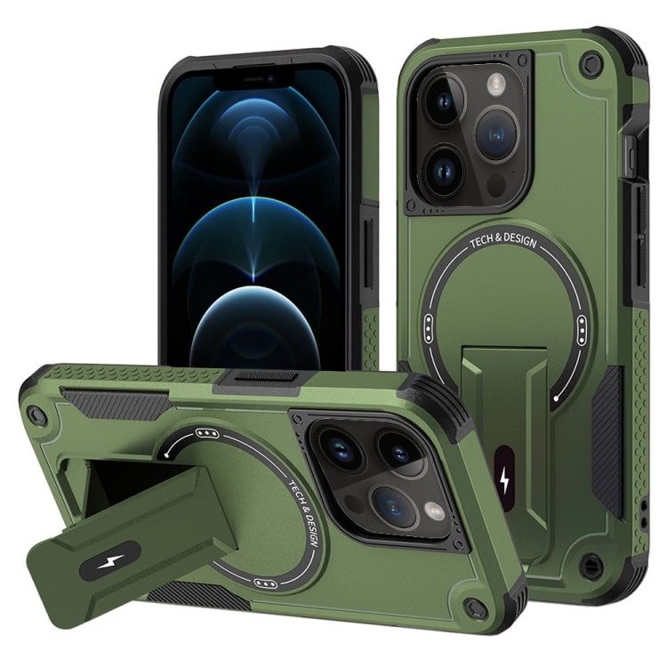 Armor Magsafe Holder PC Hybrid TPU Phone Case, For iPhone 12 Pro Max