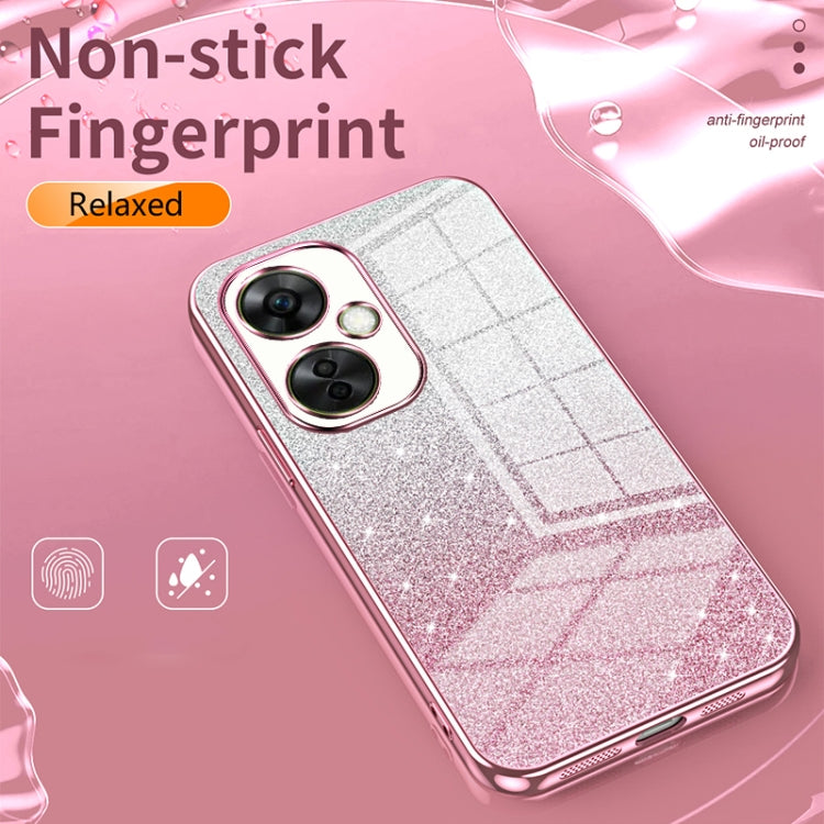 Gradient Glitter Powder Electroplated Phone Case, For OnePlus 8 Pro, For OnePlus 8