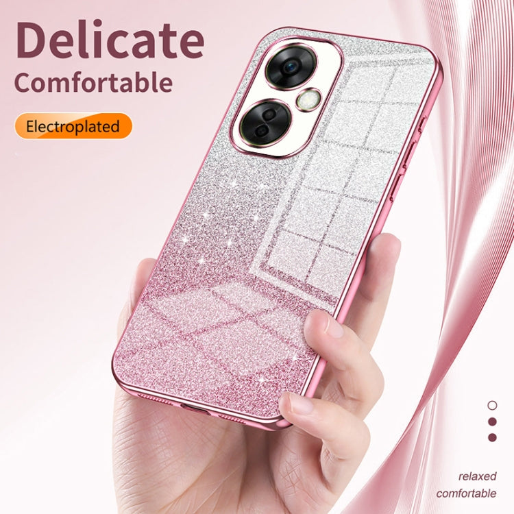 Gradient Glitter Powder Electroplated Phone Case, For OnePlus 8 Pro, For OnePlus 8