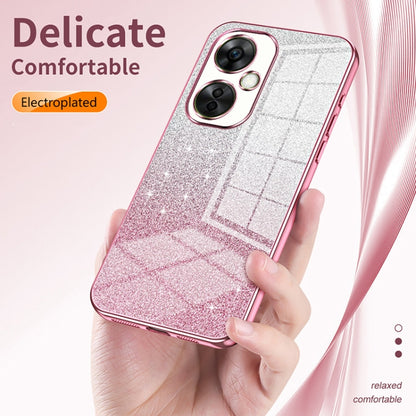 Gradient Glitter Powder Electroplated Phone Case, For OnePlus 8 Pro, For OnePlus 8