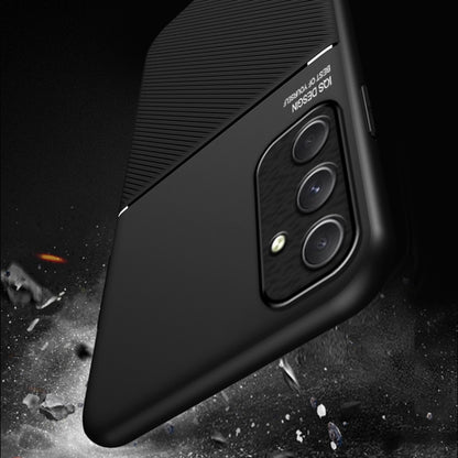 Classic Tilt Strip Grain Magnetic Shockproof PC + TPU Phone Case