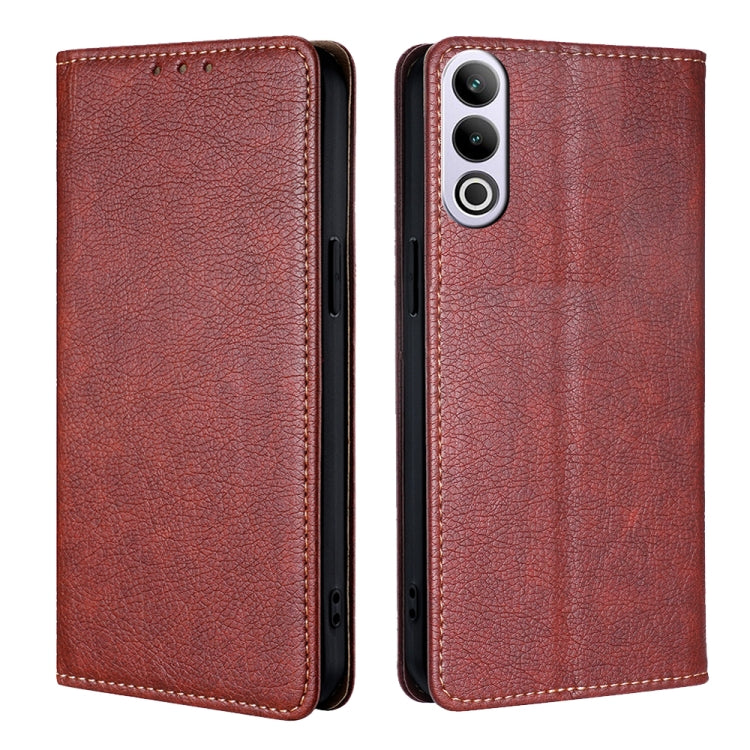 Gloss Oil Solid Color Magnetic Leather Phone Case