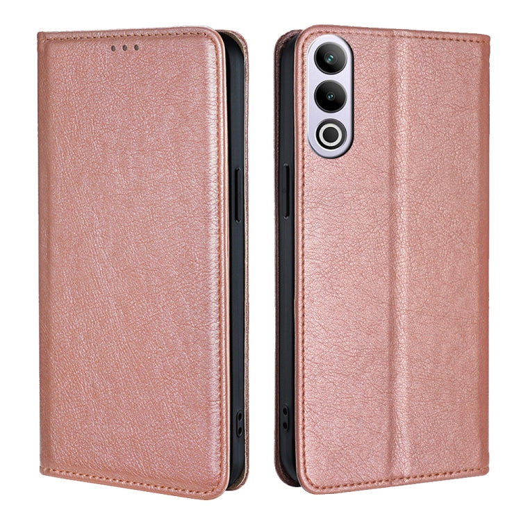 Gloss Oil Solid Color Magnetic Leather Phone Case