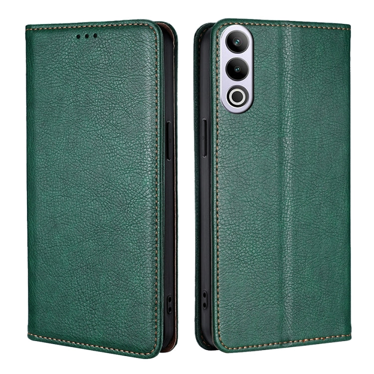 Gloss Oil Solid Color Magnetic Leather Phone Case
