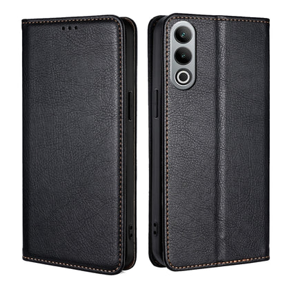Gloss Oil Solid Color Magnetic Leather Phone Case