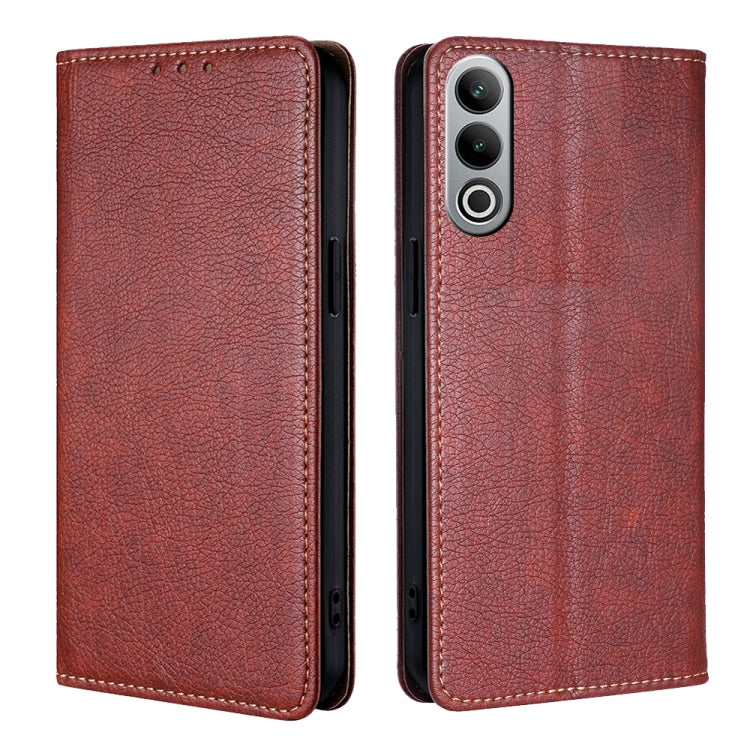 Gloss Oil Solid Color Magnetic Leather Phone Case