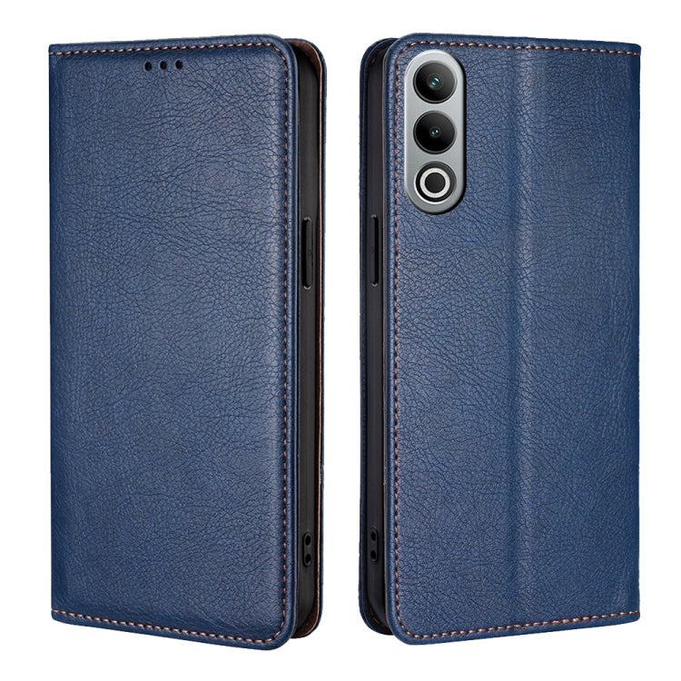 Gloss Oil Solid Color Magnetic Leather Phone Case