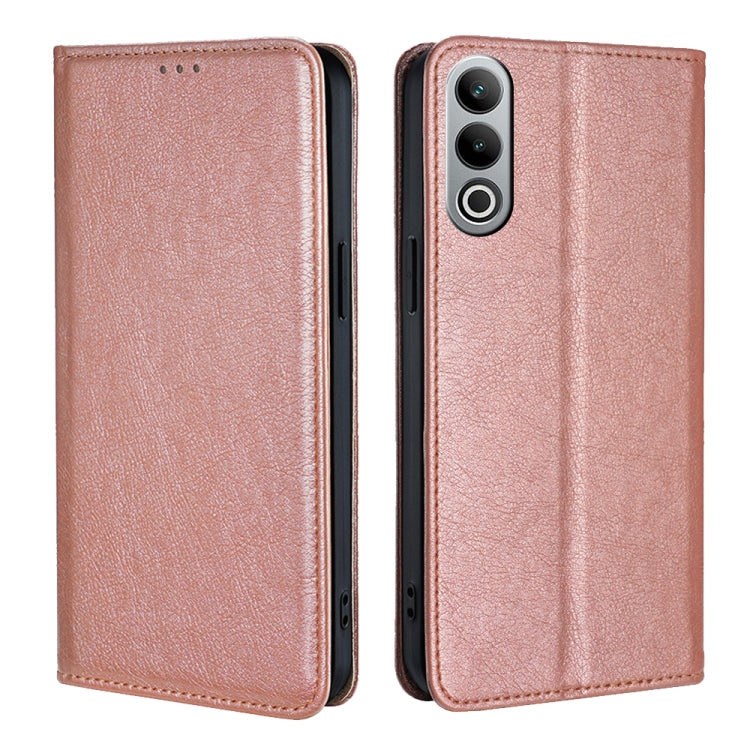 Gloss Oil Solid Color Magnetic Leather Phone Case