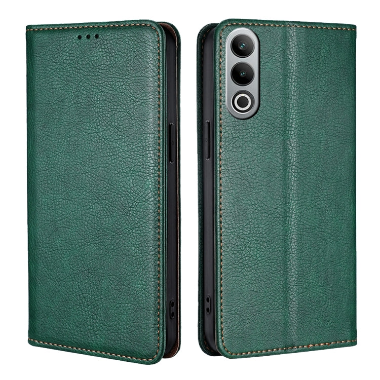 Gloss Oil Solid Color Magnetic Leather Phone Case