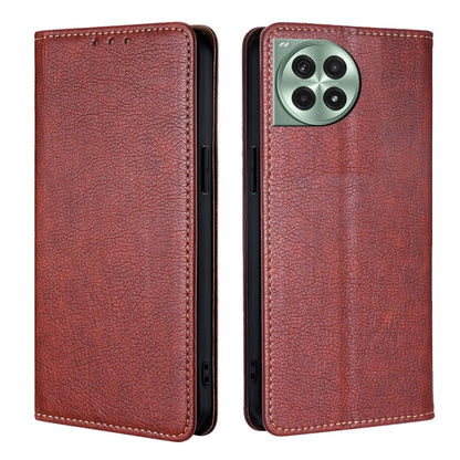 Gloss Oil Solid Color Magnetic Leather Phone Case