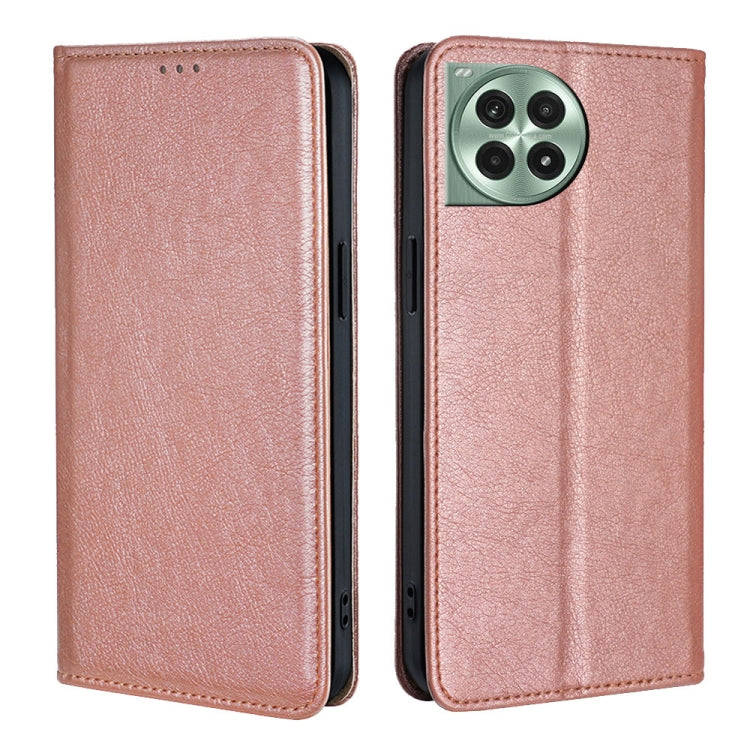 Gloss Oil Solid Color Magnetic Leather Phone Case