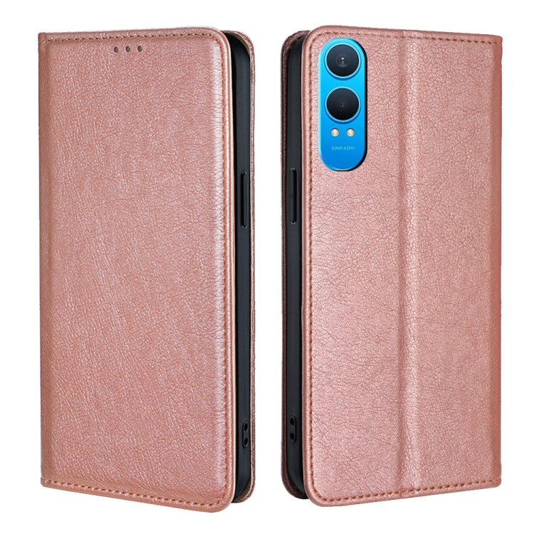 Gloss Oil Solid Color Magnetic Leather Phone Case