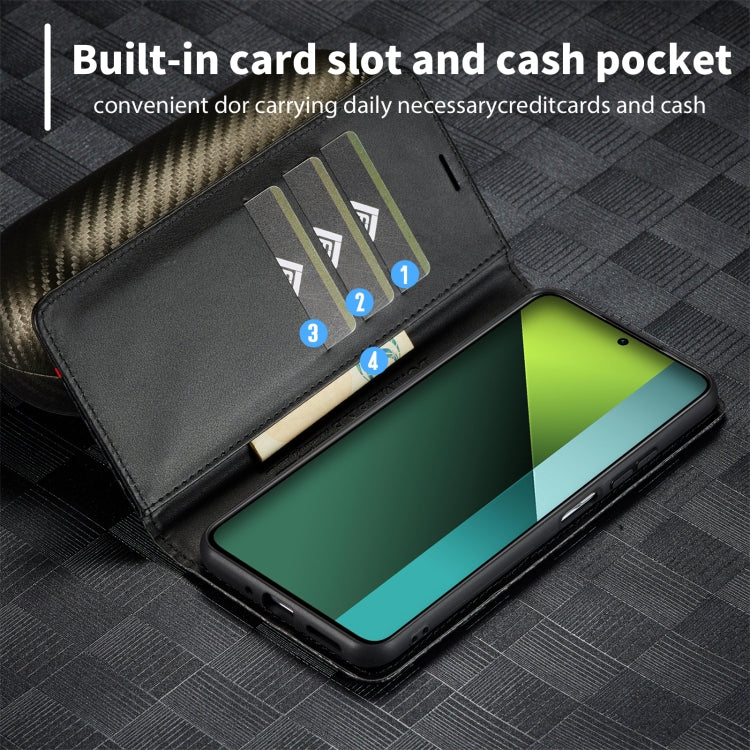 LC.IMEEKE Carbon Fiber Texture Flip Leather Phone Case, For Xiaomi Redmi Note 13 Pro 4G, For Xiaomi Redmi Note 13 4G, For Xiaomi Redmi 13C / Poco C65, For Xiaomi Poco X6 Pro 5G, For Xiaomi Redmi Note 13 5G, For Xiaomi Redmi Note 13 Pro 5G��������������...