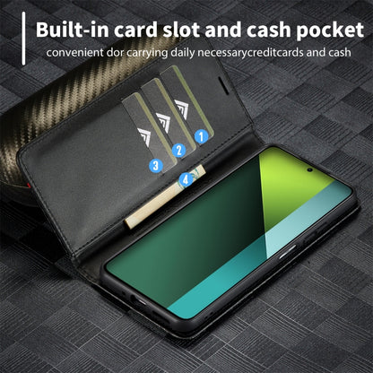 LC.IMEEKE Carbon Fiber Texture Flip Leather Phone Case, For Xiaomi Redmi Note 13 Pro 4G, For Xiaomi Redmi Note 13 4G, For Xiaomi Redmi 13C / Poco C65, For Xiaomi Poco X6 Pro 5G, For Xiaomi Redmi Note 13 5G, For Xiaomi Redmi Note 13 Pro 5G��������������...