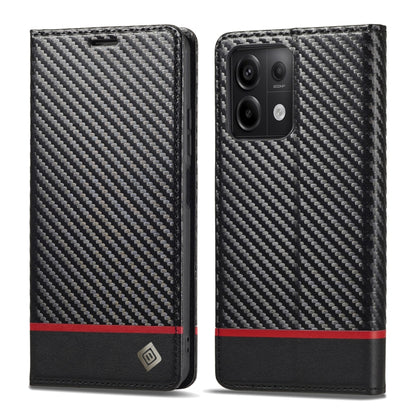 LC.IMEEKE Carbon Fiber Texture Flip Leather Phone Case, For Xiaomi Redmi Note 13 Pro 4G, For Xiaomi Redmi Note 13 4G, For Xiaomi Redmi 13C / Poco C65, For Xiaomi Poco X6 Pro 5G, For Xiaomi Redmi Note 13 5G, For Xiaomi Redmi Note 13 Pro 5G��������������...