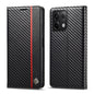 LC.IMEEKE Carbon Fiber Texture Flip Leather Phone Case