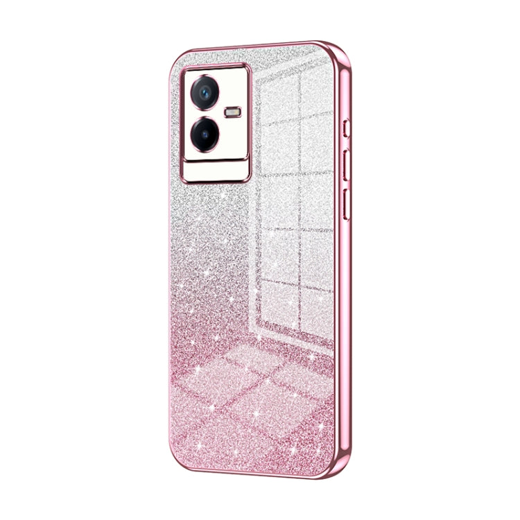 Gradient Glitter Powder Electroplated Phone Case