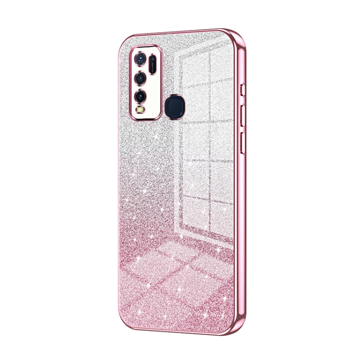 Gradient Glitter Powder Electroplated Phone Case